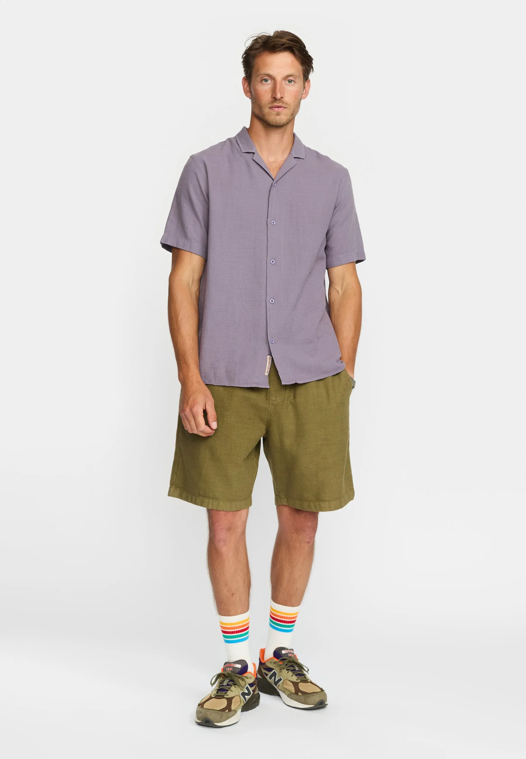 Short-sleeved Cuban Shirt / 3927 - Darkpurple sold by Revolution product image thumbnail 2