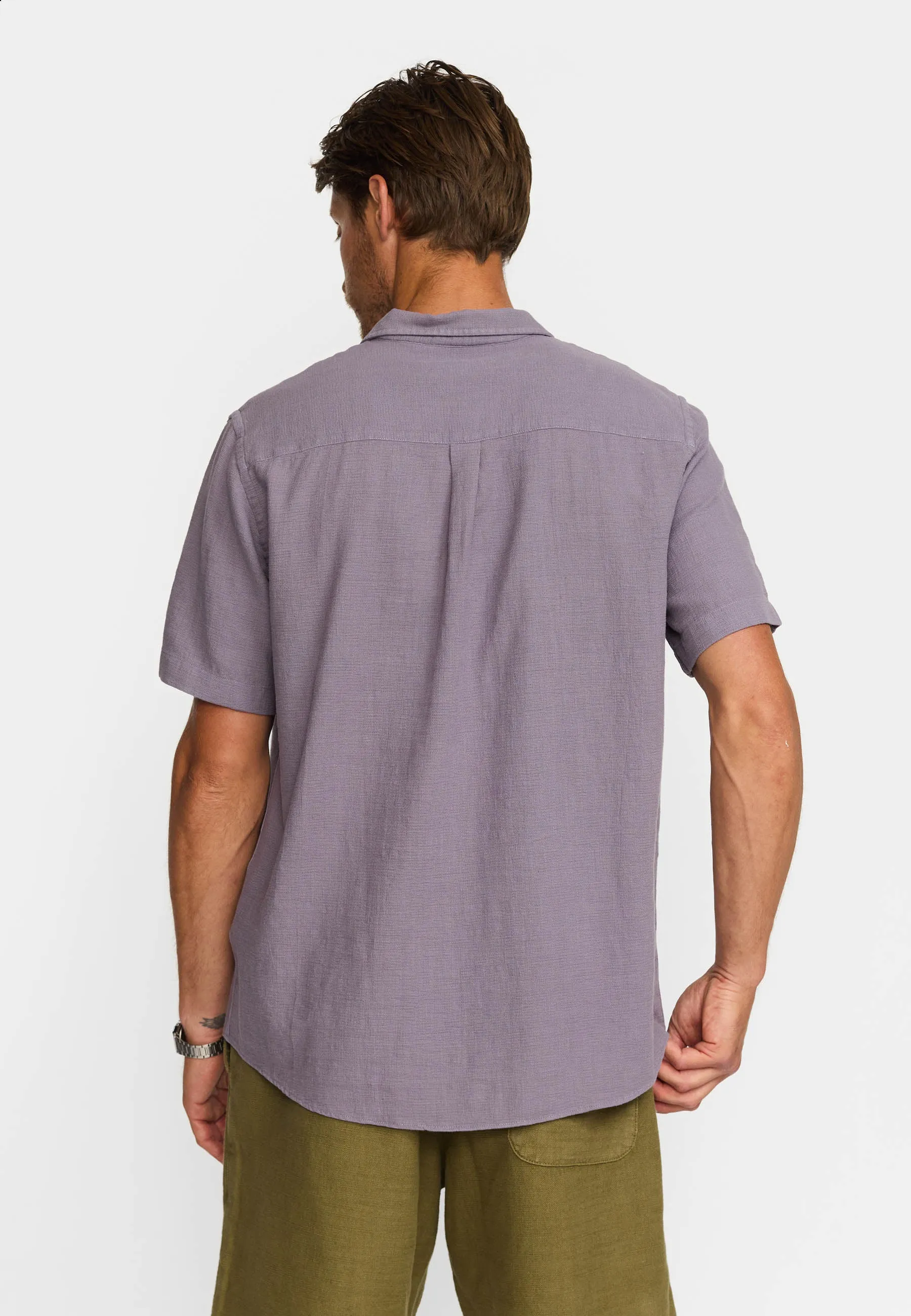 Short-sleeved Cuban Shirt / 3927 - Darkpurple sold by Revolution product image thumbnail 3