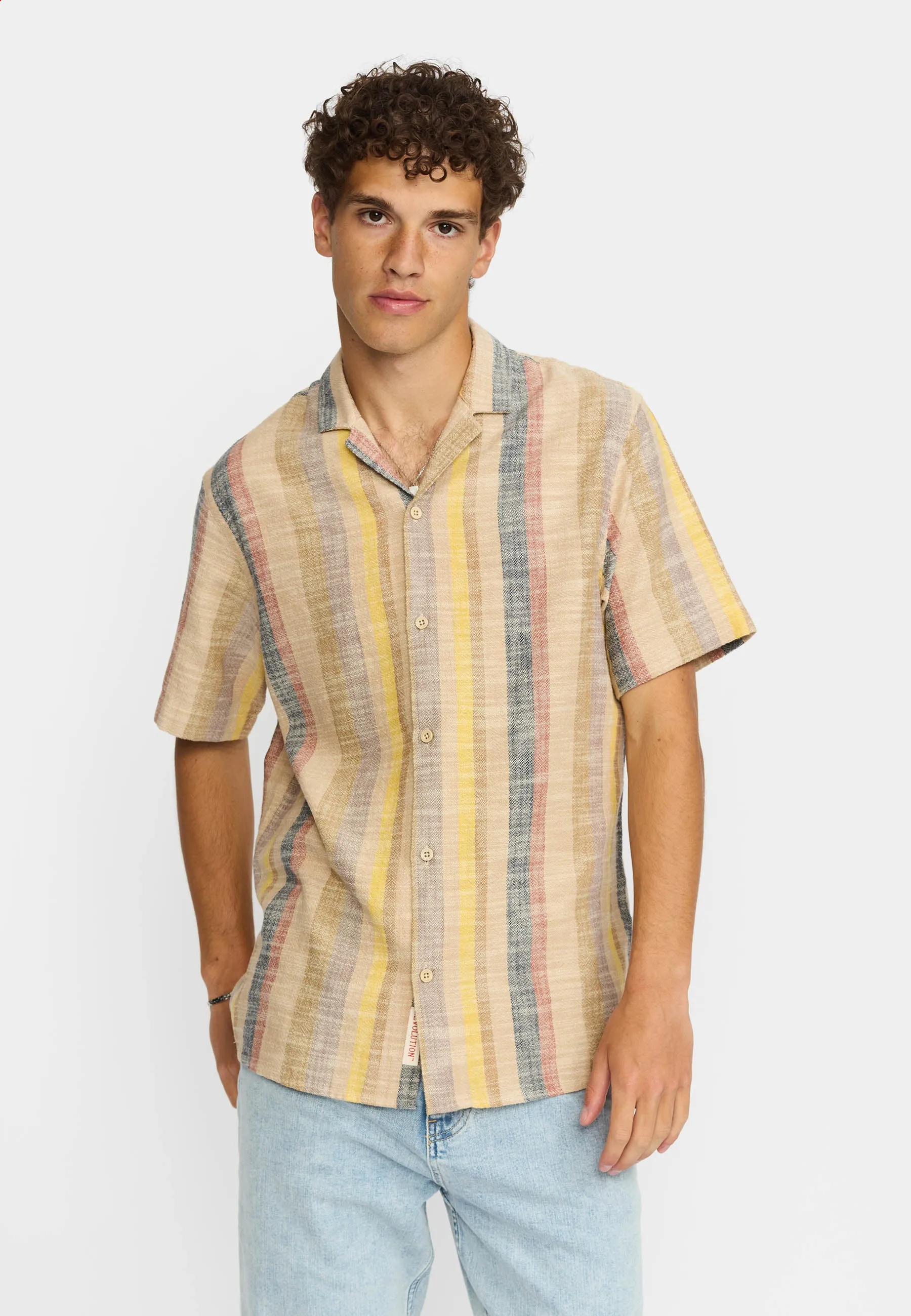 Short-sleeved Cuban Shirt / 3918 - Brown sold by Revolution product image thumbnail 2