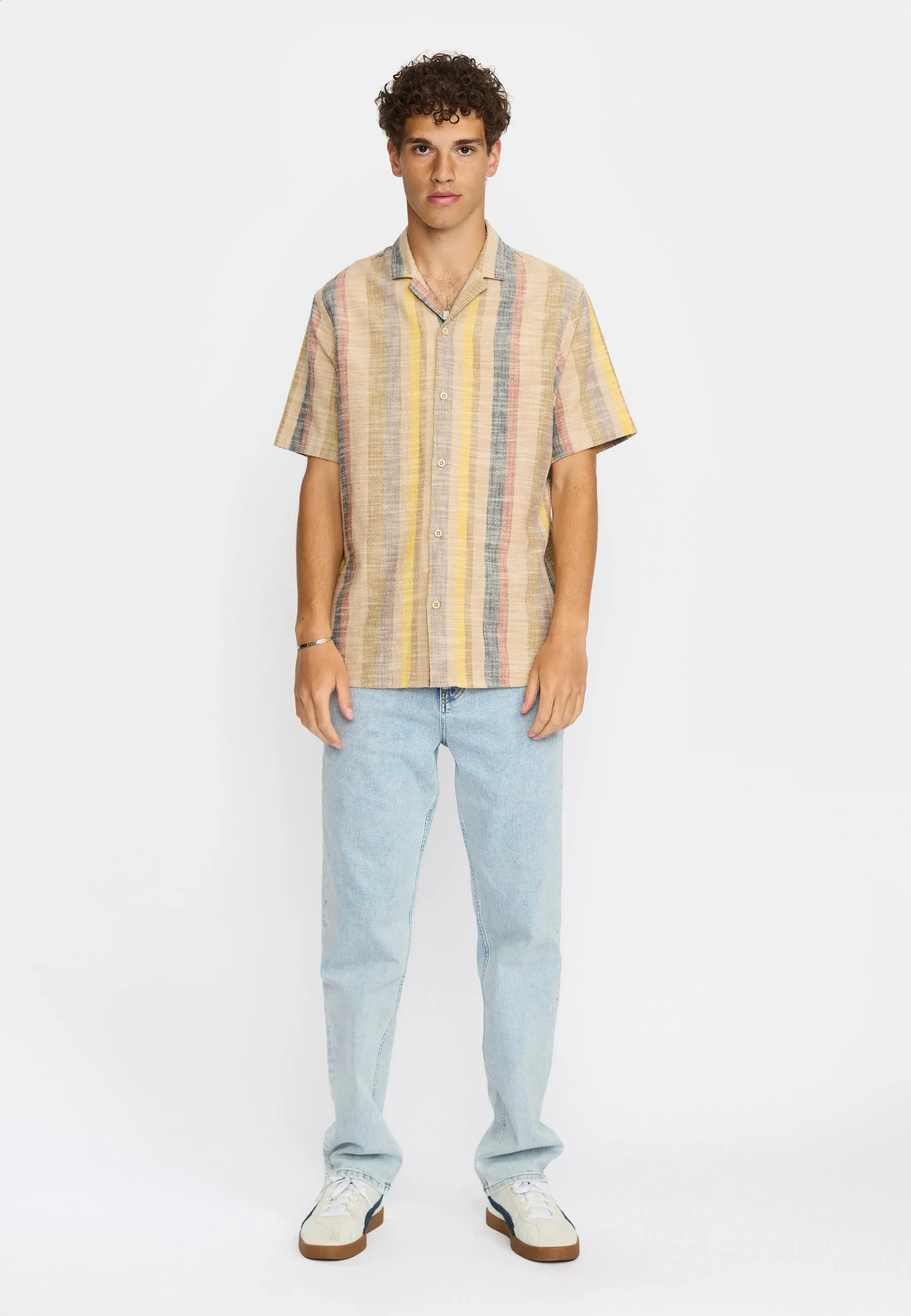 Short-sleeved Cuban Shirt / 3918 - Brown sold by Revolution product image thumbnail 3