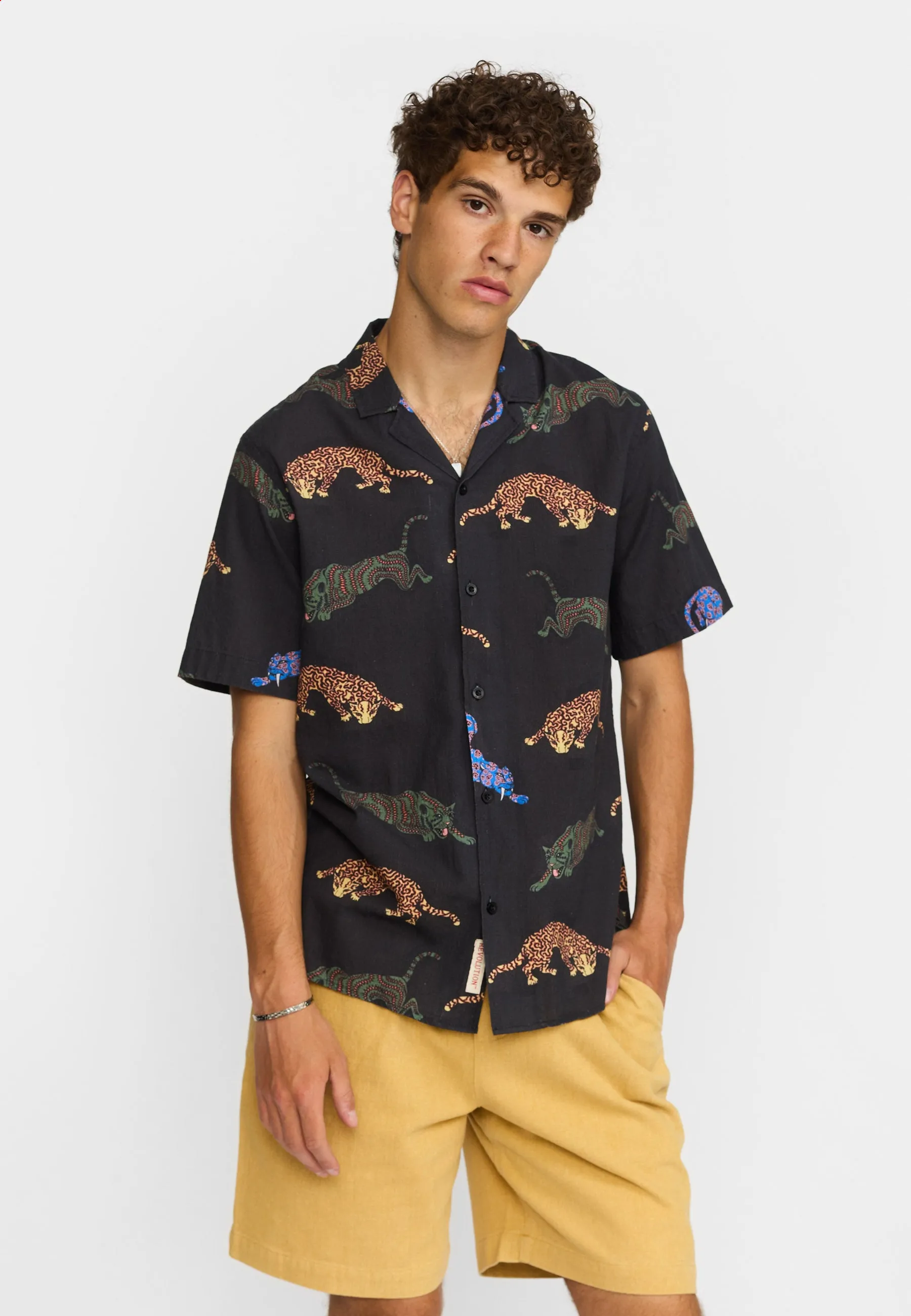 Short-sleeved Cuban Shirt / 3245 - Black sold by Revolution product image thumbnail 2