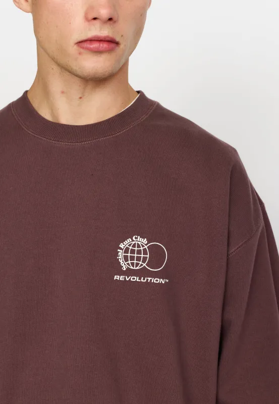Printed Crewneck / 2813 RUN - Dustpurple made by Revolution