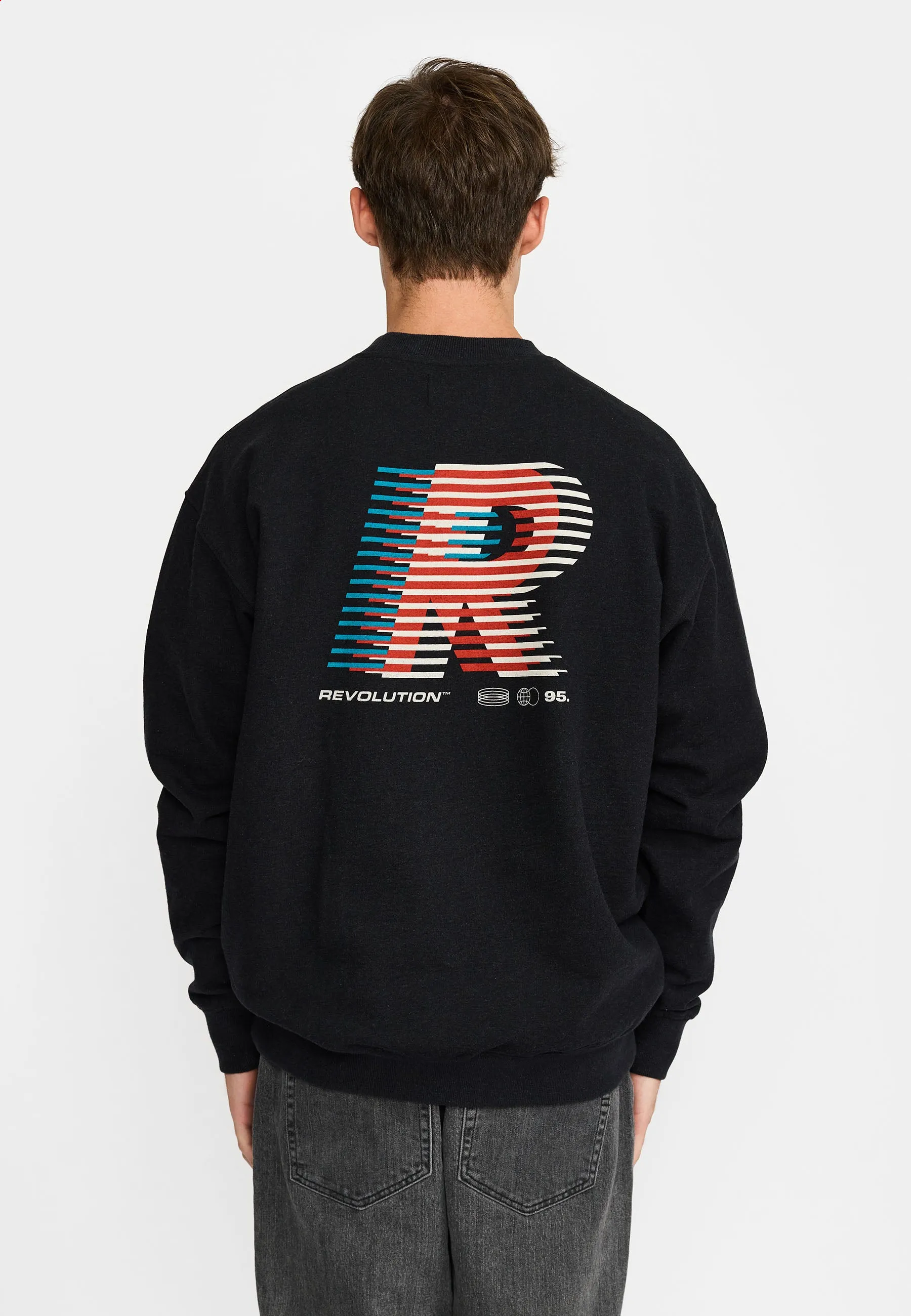 Printed Crewneck / 2812 LIN - Black-melange sold by Revolution product image thumbnail 2