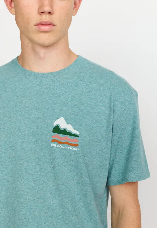 Printed T-shirt / 1459 TER - Turquoise made by Revolution