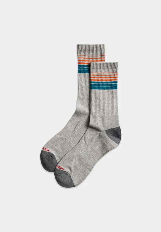 Jaquard Crew Sock / 8929 - Grey made by Revolution