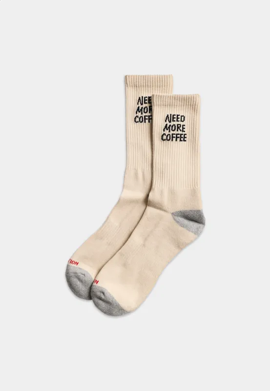 Jaquard Crew Sock / 8927 NEE - Offwhite made by Revolution