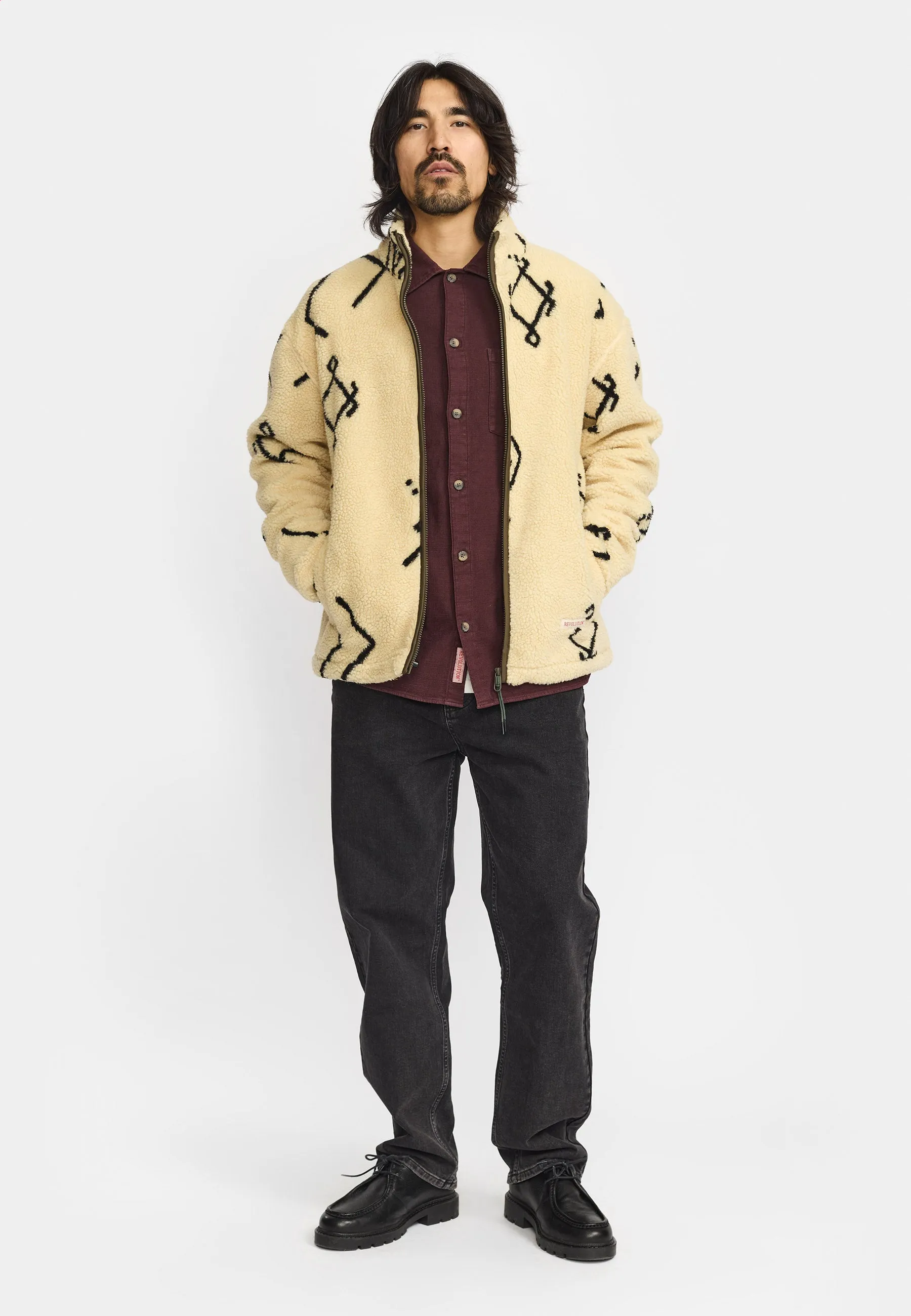 Printed Teddy Jacket / 7024 - Offwhite sold by Revolution product image thumbnail 2