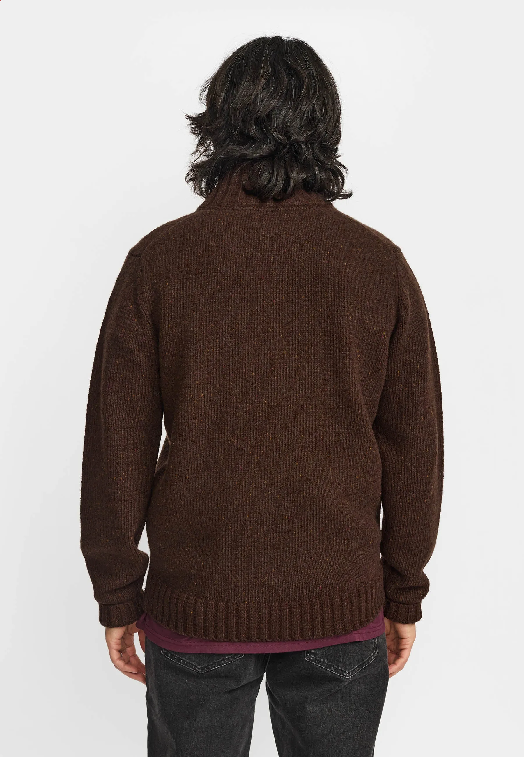 Half-zip Knit / 6619 - Darkbrown sold by Revolution product image thumbnail 3