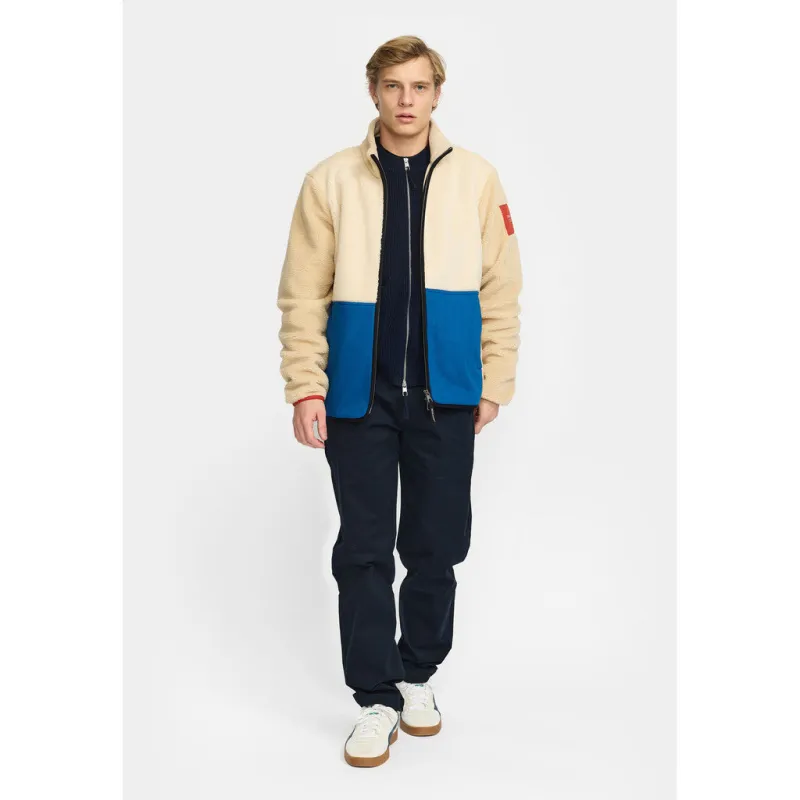 Blocked Teddy Jacket / 7028 - Offwhite made by Revolution