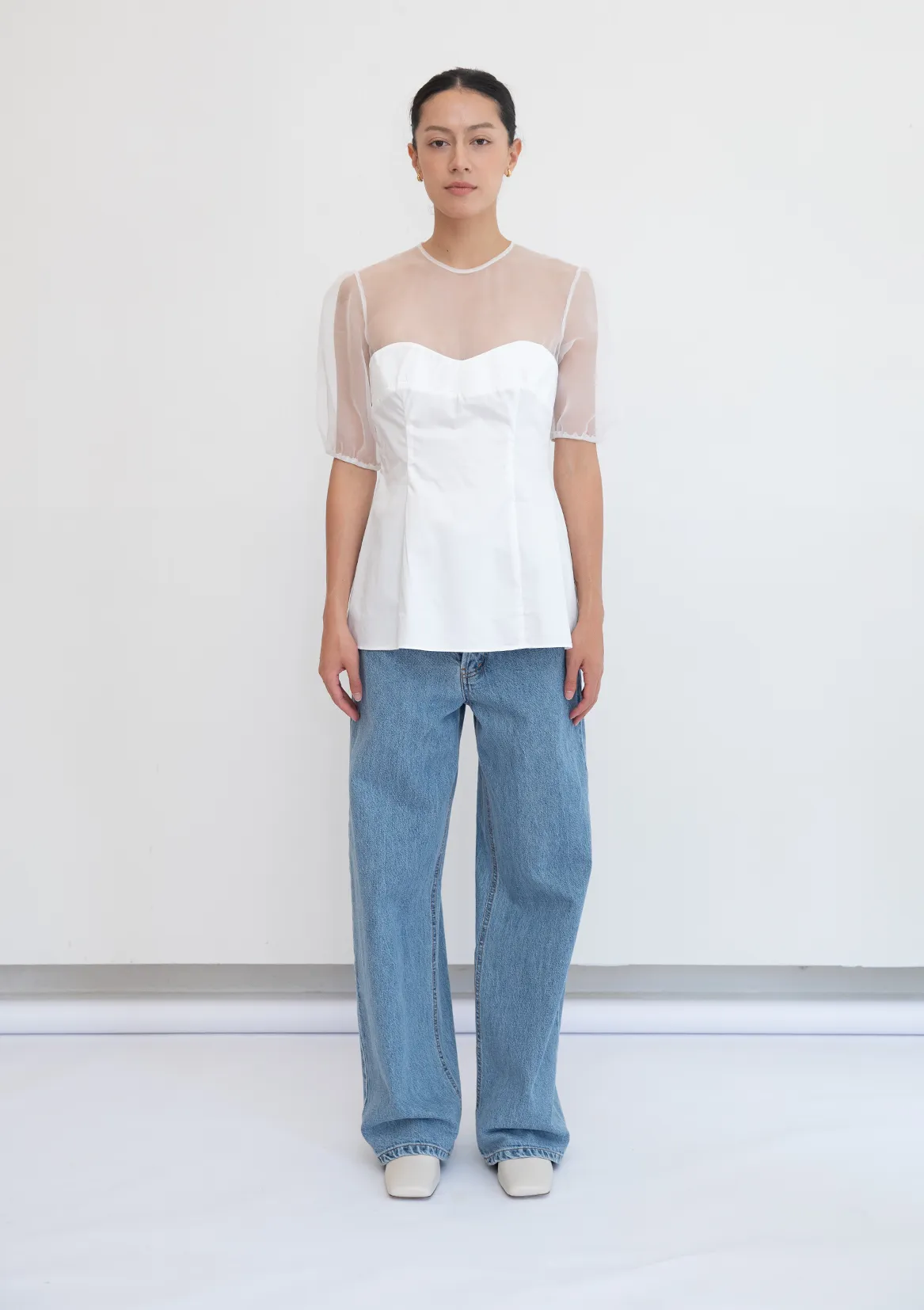 White Organza Top| S2537 sold by Jillian Boustred