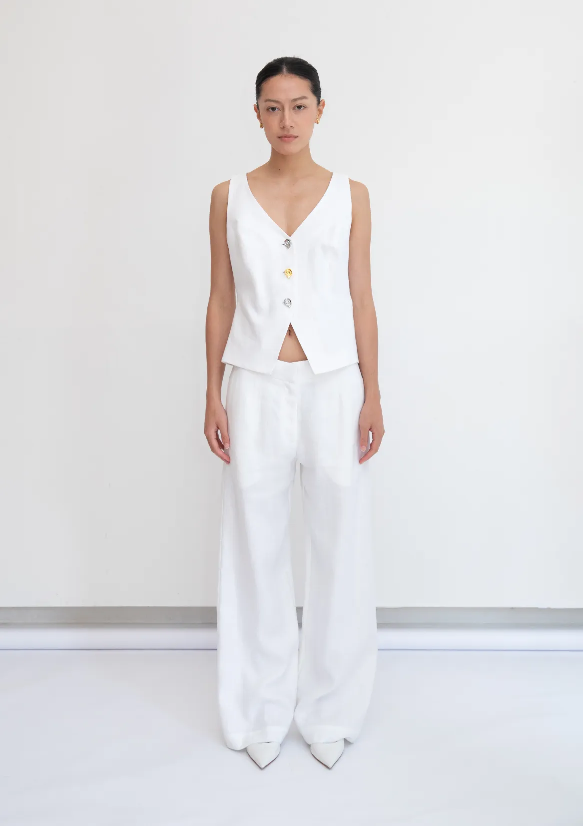 Bridal Linen Trouser | S2507 sold by Jillian Boustred