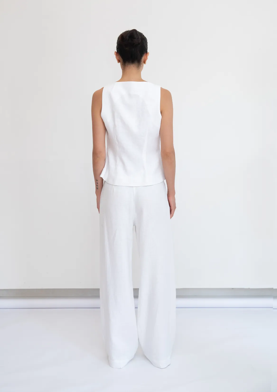 Bridal Linen Trouser | S2507 sold by Jillian Boustred product image thumbnail 2