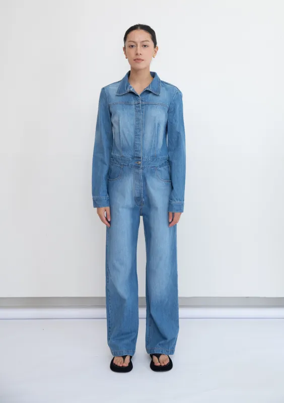 Denim Jumpsuit | S25102 sold by Jillian Boustred