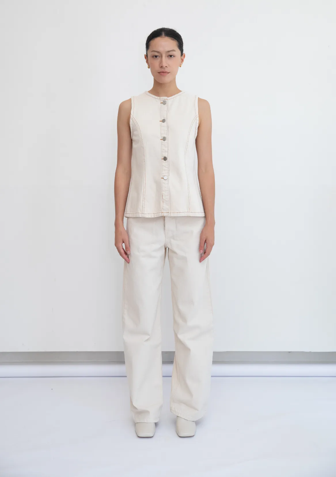 Denim Vest | S2588 sold by Jillian Boustred