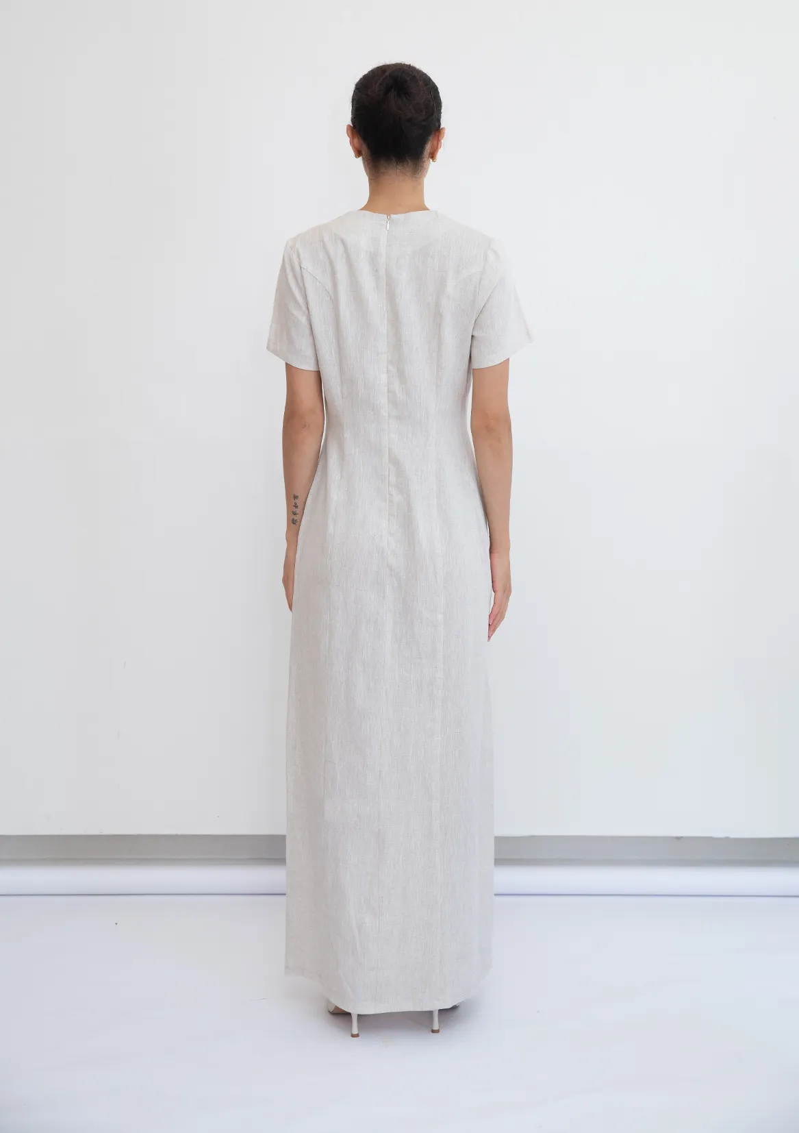 Asymmetric Linen Dress | S2583 sold by Jillian Boustred product image thumbnail 2