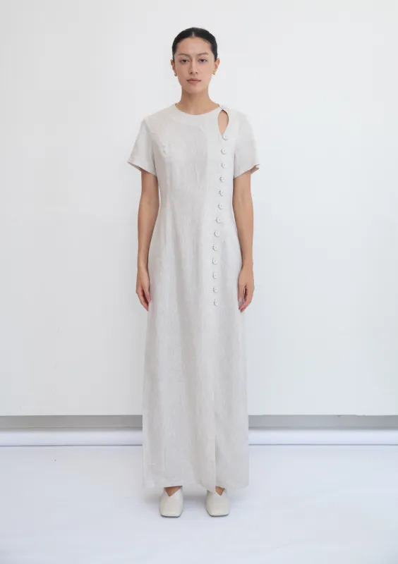 Asymmetric Linen Dress | S2583 sold by Jillian Boustred