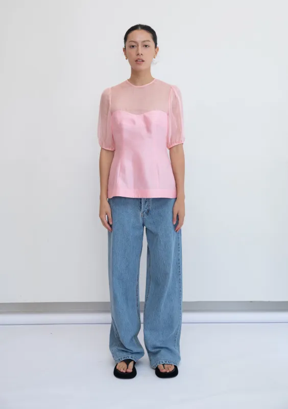 Organza Top Pink | S2576 sold by Jillian Boustred