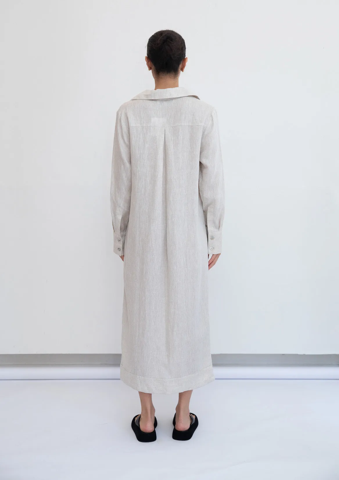 Linen Maxine Dress Natural | S2566 sold by Jillian Boustred product image thumbnail 2