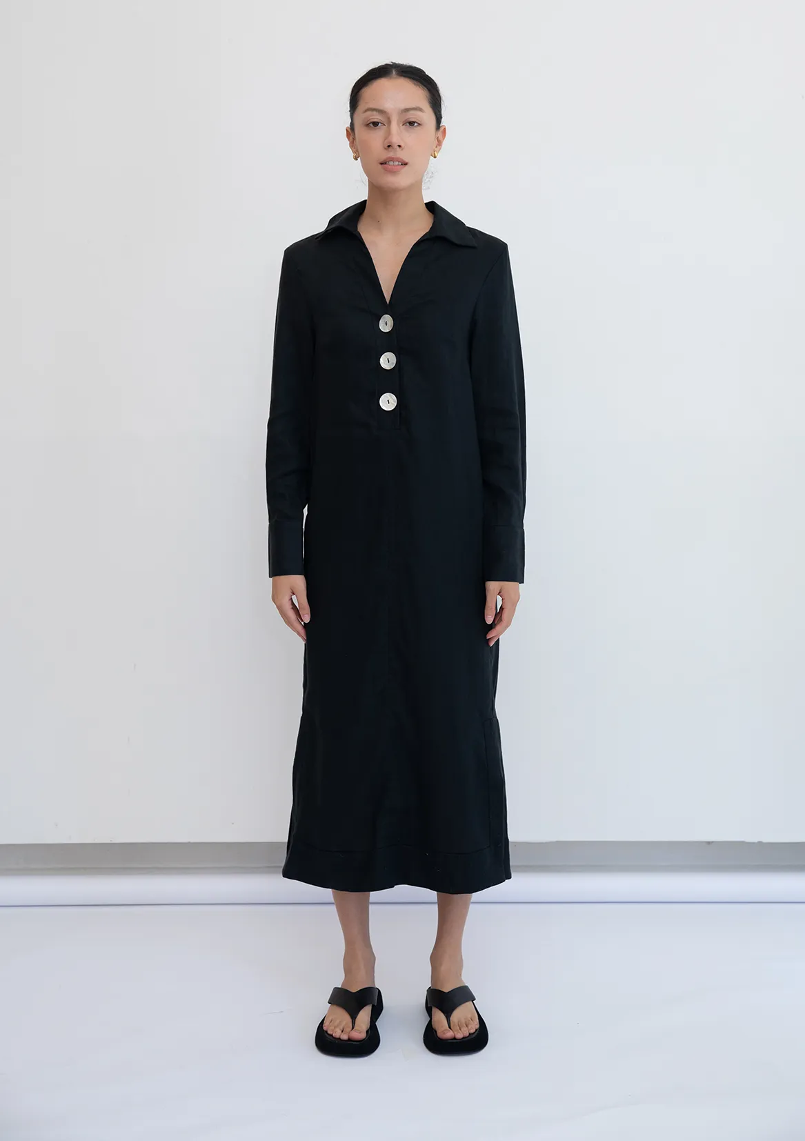 Linen Maxine Midi | S2563 sold by Jillian Boustred