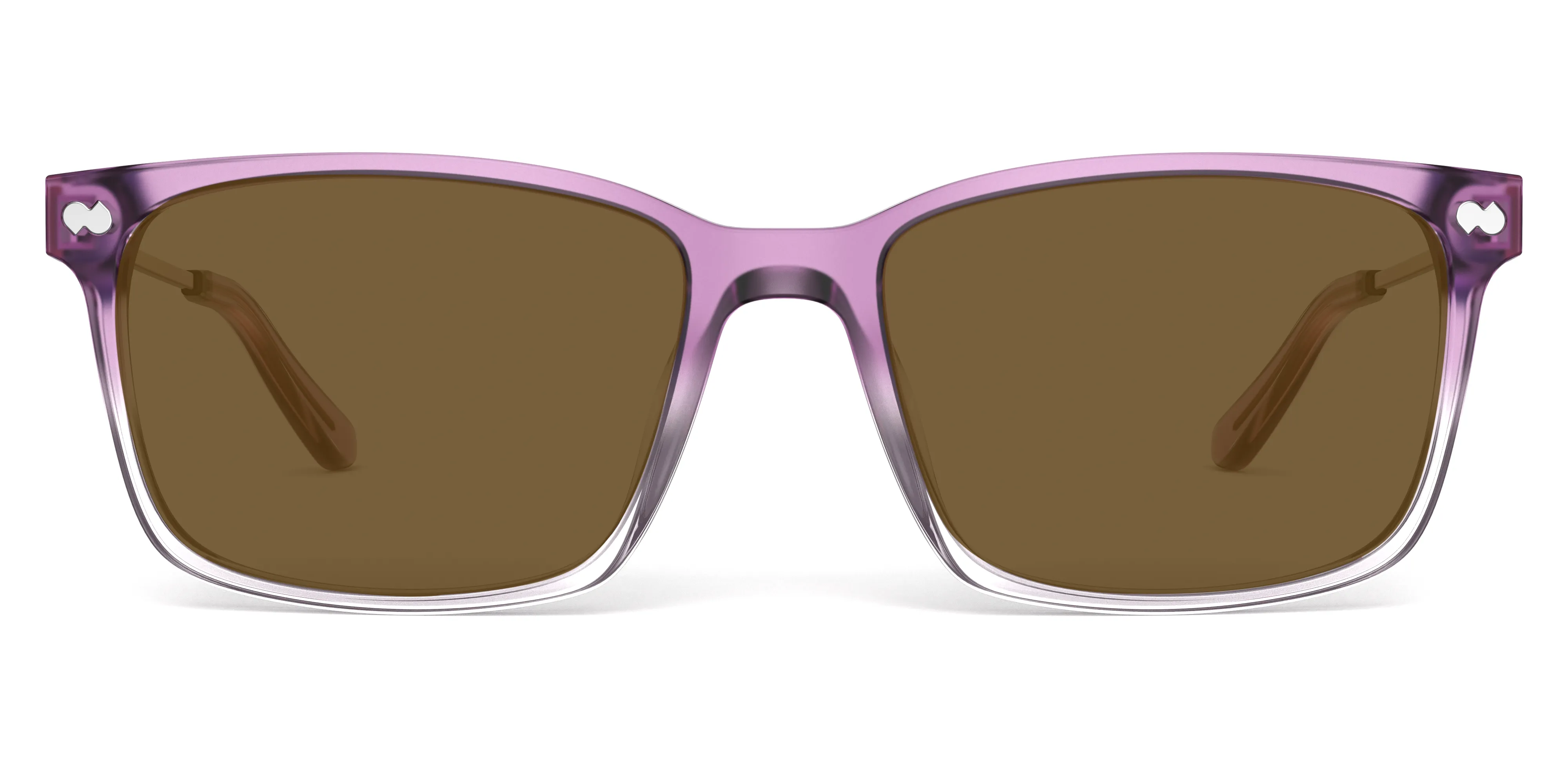 The Kirby - Violet Pearlized Gradient Acetate Rose Gold Metal Sun sold by Pair Eyewear product image thumbnail 4