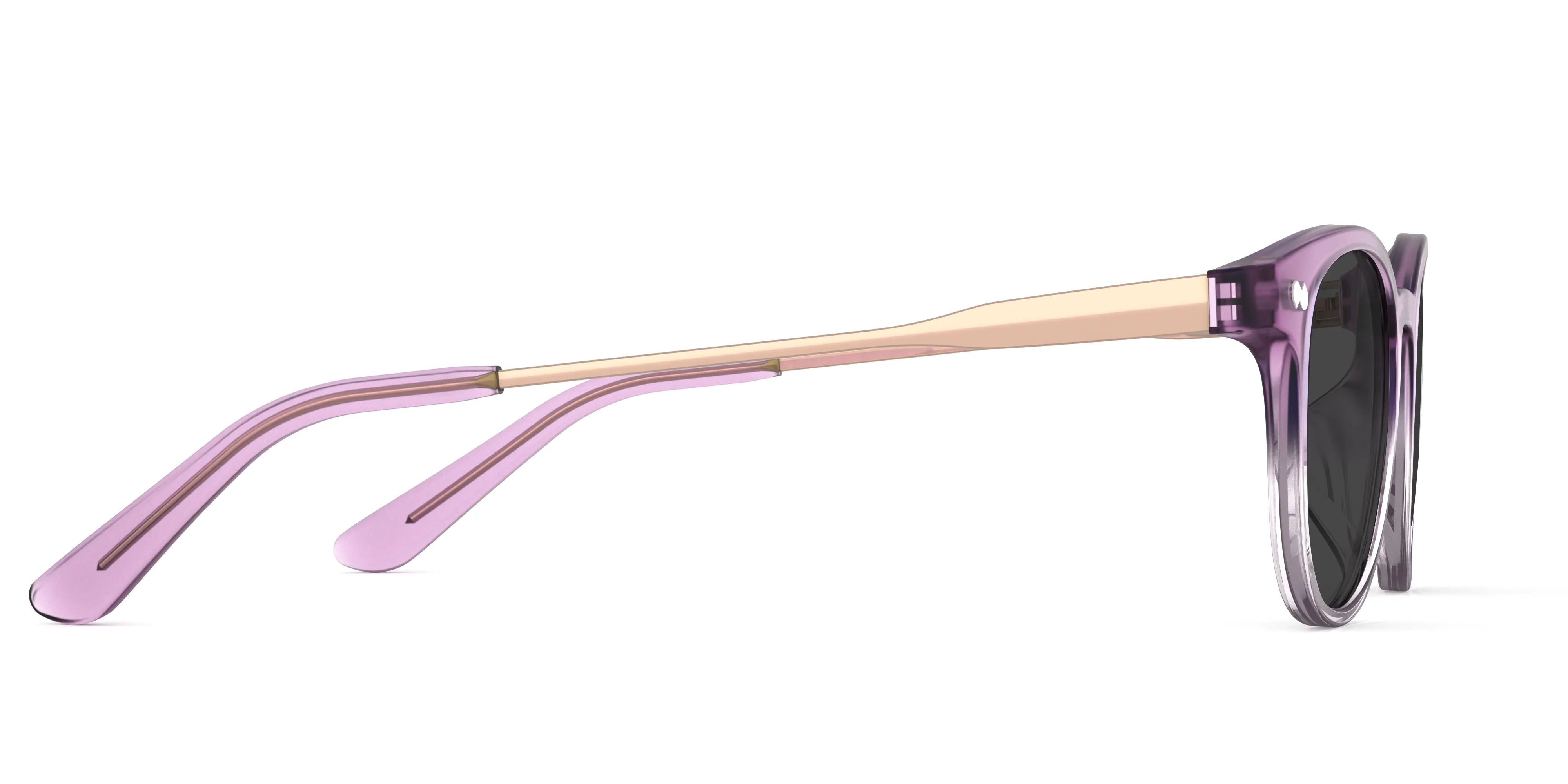 The Reese - Violet Pearlized Gradient Acetate Rose Gold Metal Sun sold by Pair Eyewear product image thumbnail 5