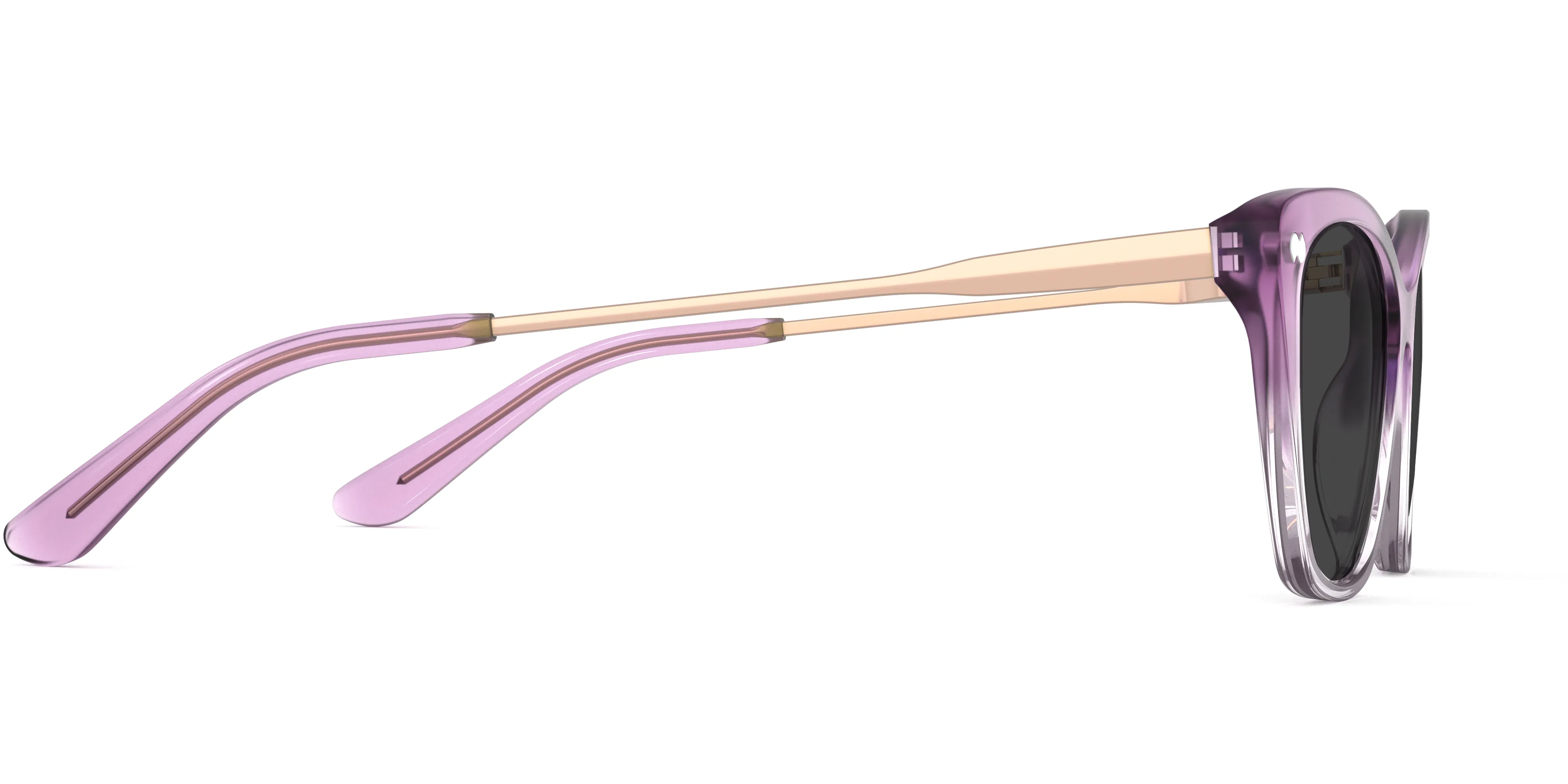The Wanda - Violet Pearlized Gradient Acetate Rose Gold Metal Sun sold by Pair Eyewear product image thumbnail 5