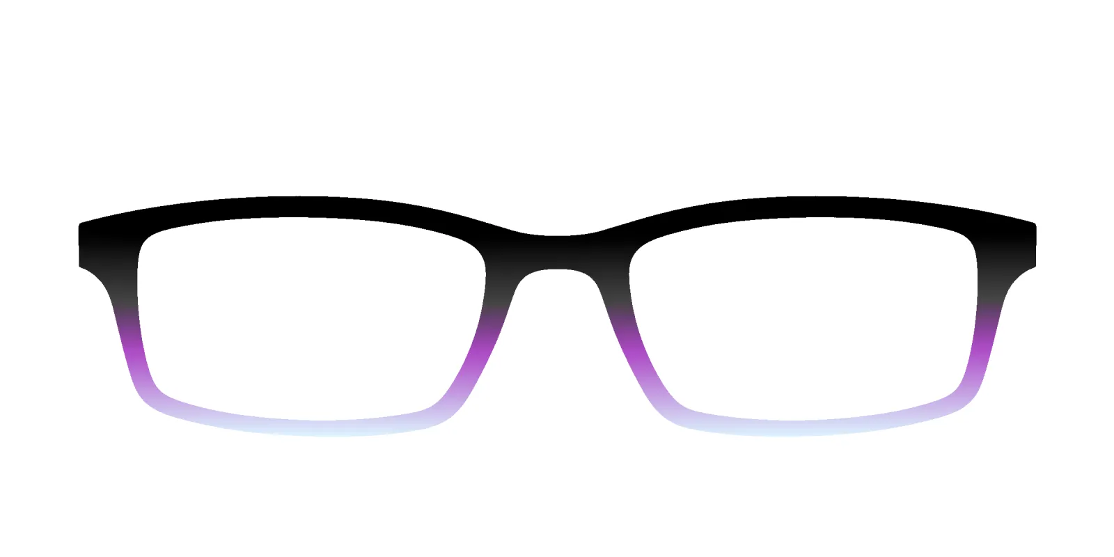 The Black to Pale Periwinkle Gradient made by Pair Eyewear