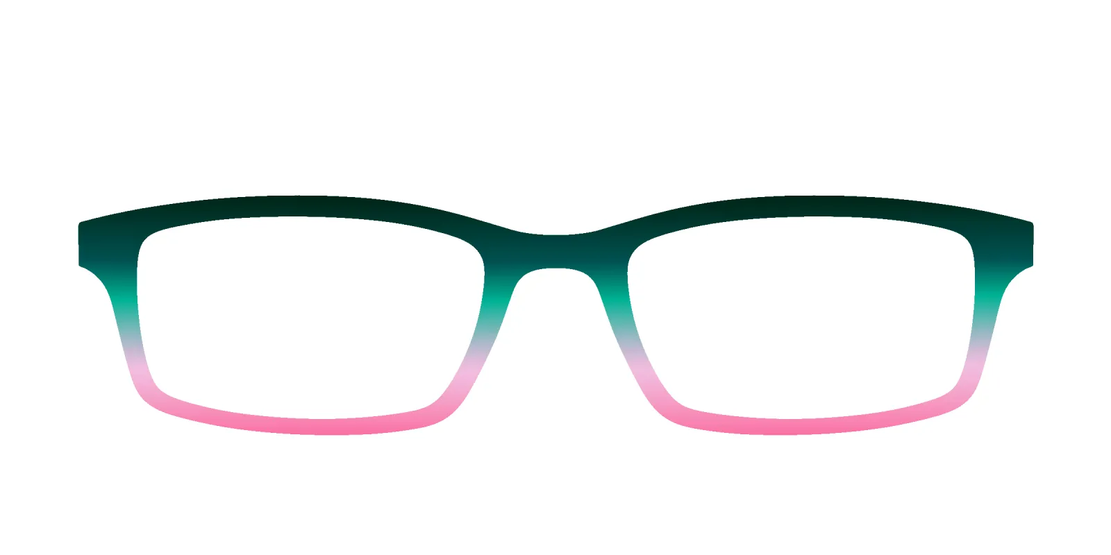 The Malachite to Peony Gradient made by Pair Eyewear
