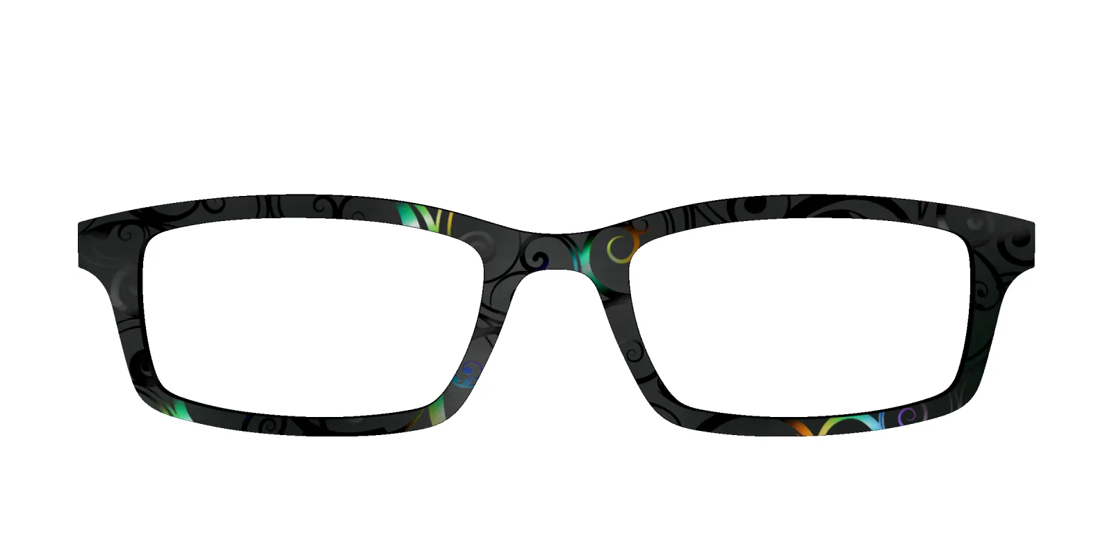 The Black Holographic Scrolls made by Pair Eyewear