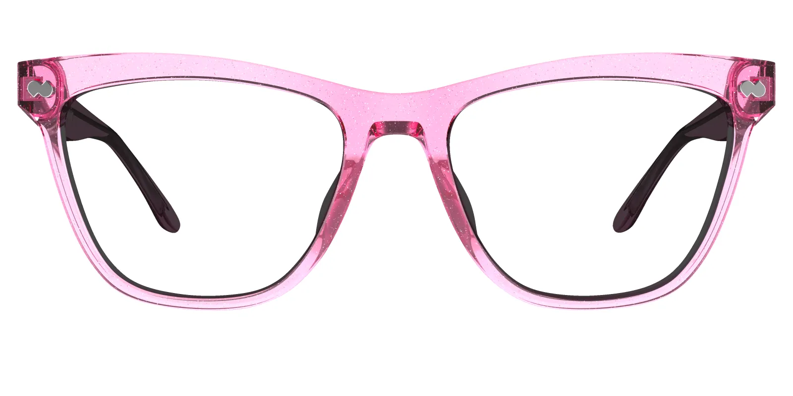 The Harper - Pink Glitter Clear Sun made by Pair Eyewear
