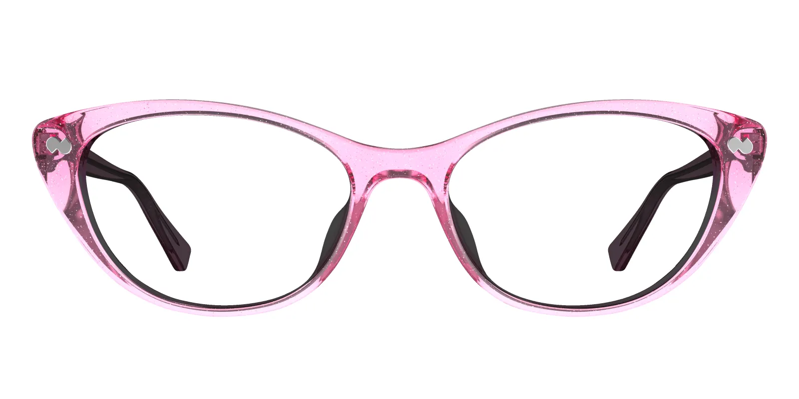 The Ella - Pink Glitter Clear Sun made by Pair Eyewear