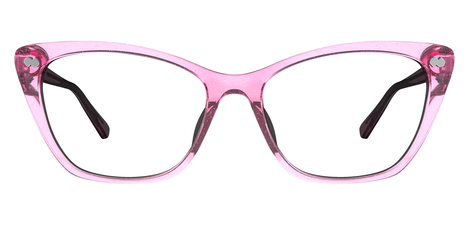 The Wanda - Pink Glitter Clear Sun made by Pair Eyewear