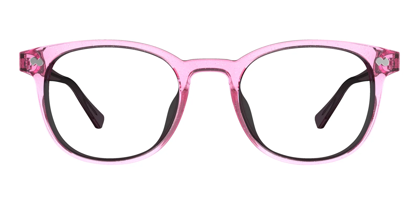 The Reese - Pink Glitter Clear Sun made by Pair Eyewear