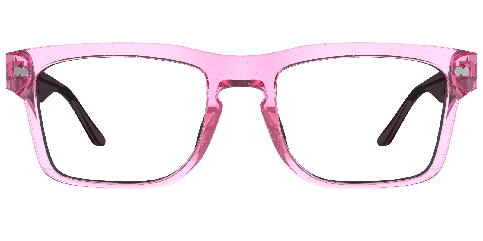 The Drew - Pink Glitter Clear Sun made by Pair Eyewear