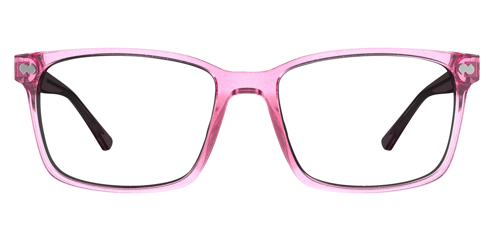 The Kirby - Pink Glitter Clear Sun made by Pair Eyewear