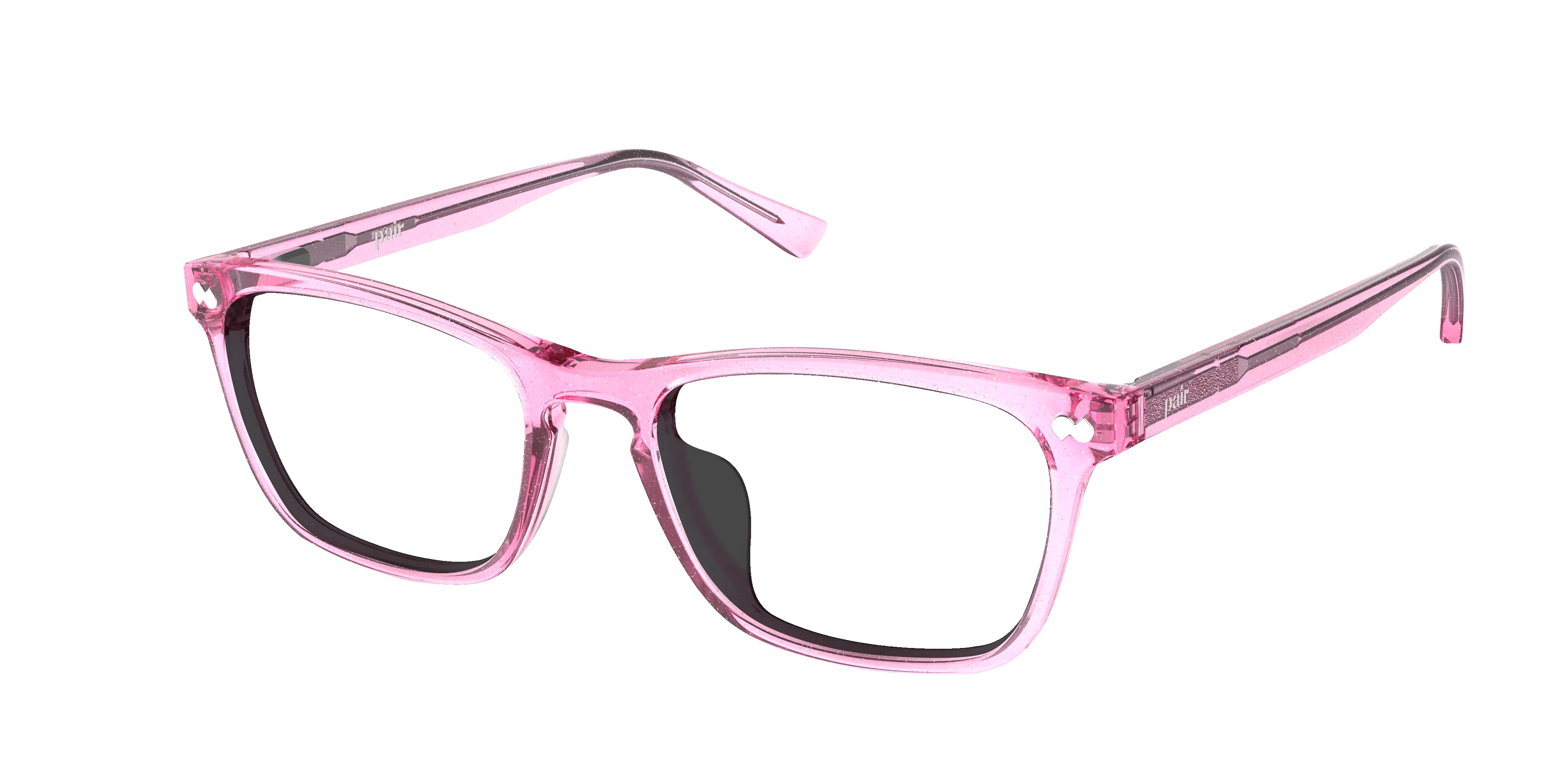 The Casper - Pink Glitter Clear Sun sold by Pair Eyewear product image thumbnail 3