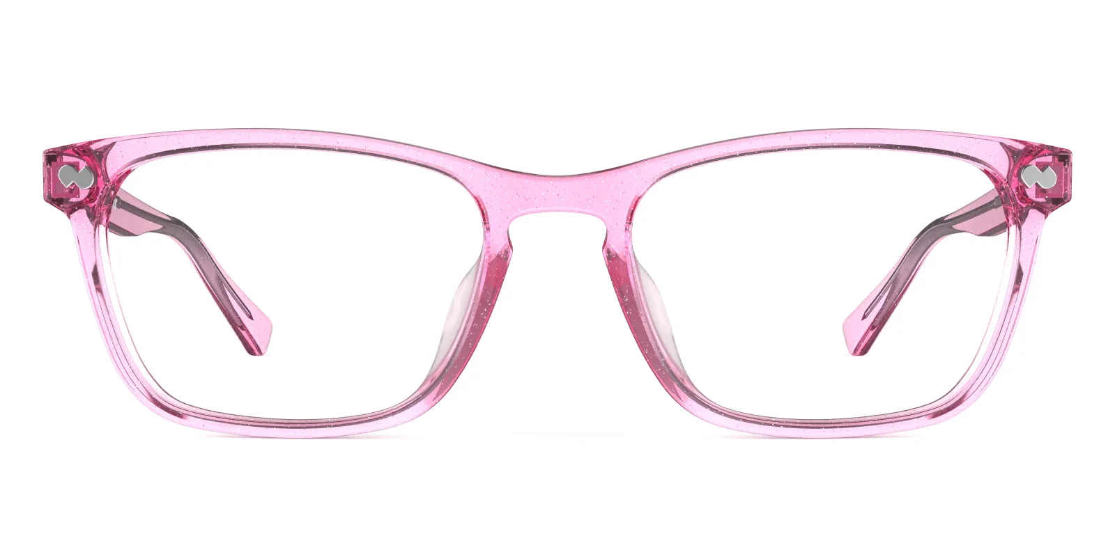 The Casper - Pink Glitter Clear made by Pair Eyewear