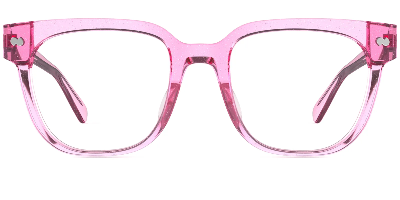 The Murphy - Pink Glitter Clear made by Pair Eyewear