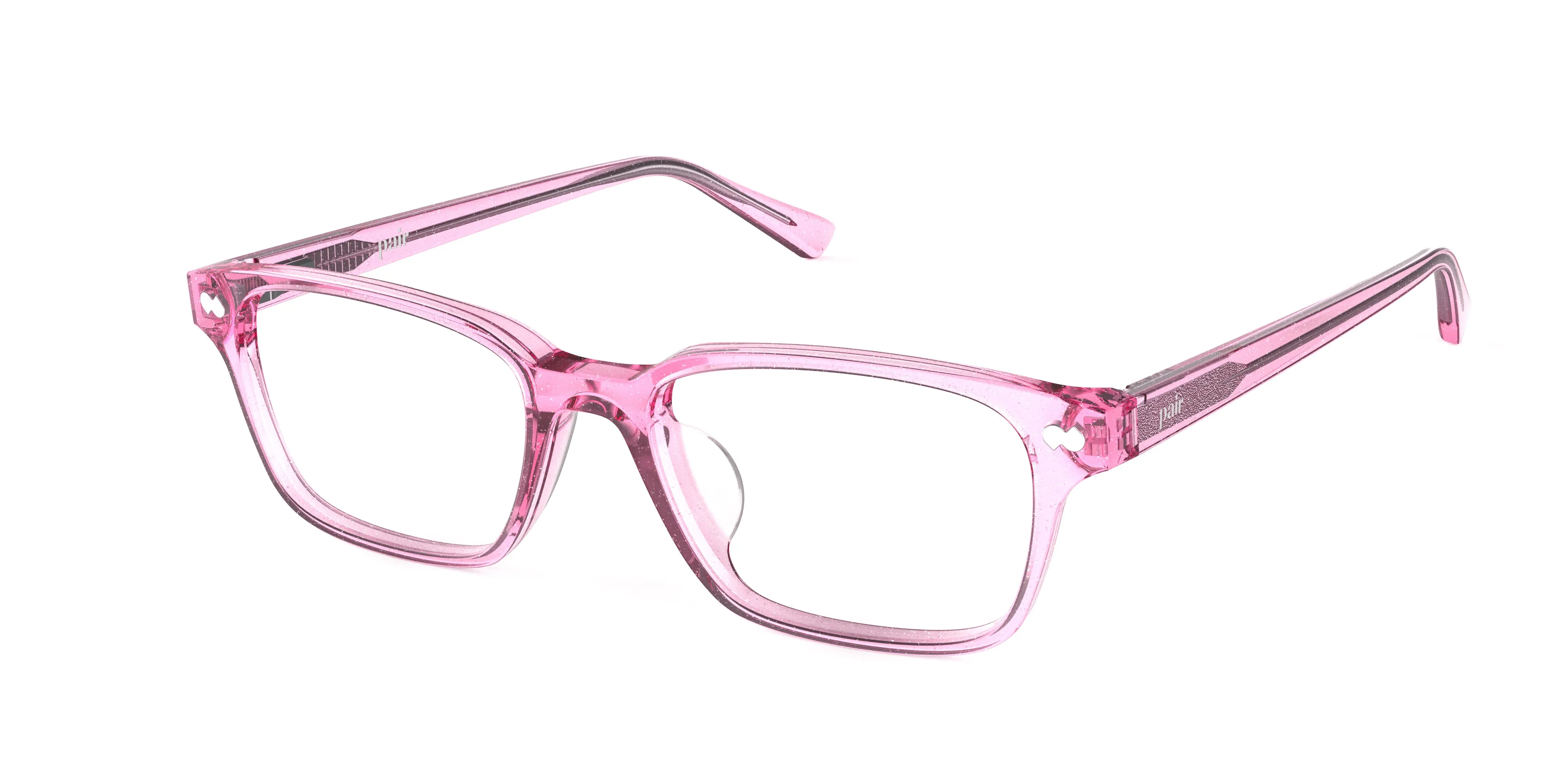The Finley - Pink Glitter Clear sold by Pair Eyewear product image thumbnail 3