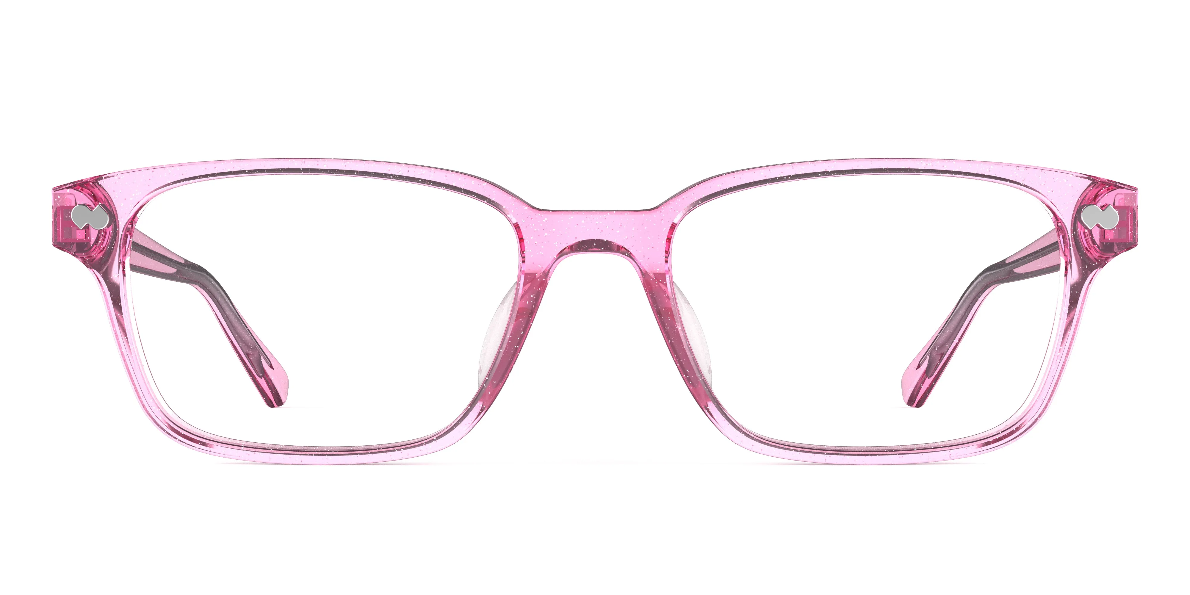 The Finley - Pink Glitter Clear sold by Pair Eyewear
