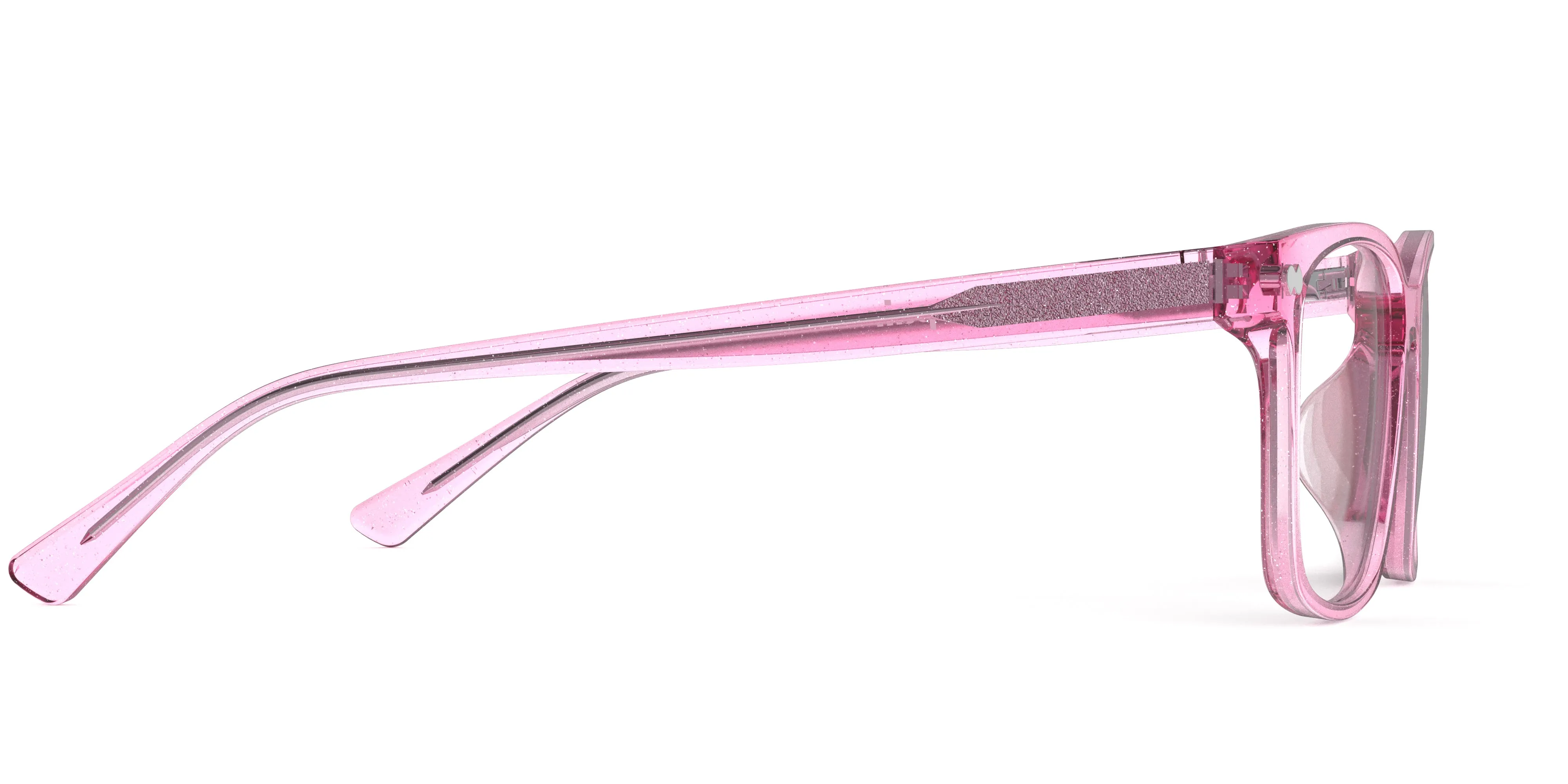 The Kirby - Pink Glitter Clear sold by Pair Eyewear product image thumbnail 4