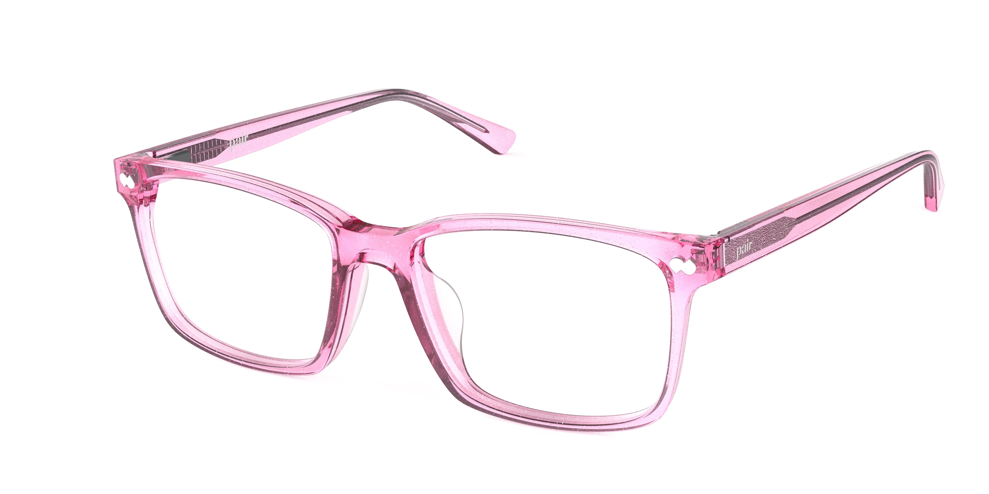 The Kirby - Pink Glitter Clear sold by Pair Eyewear product image thumbnail 3