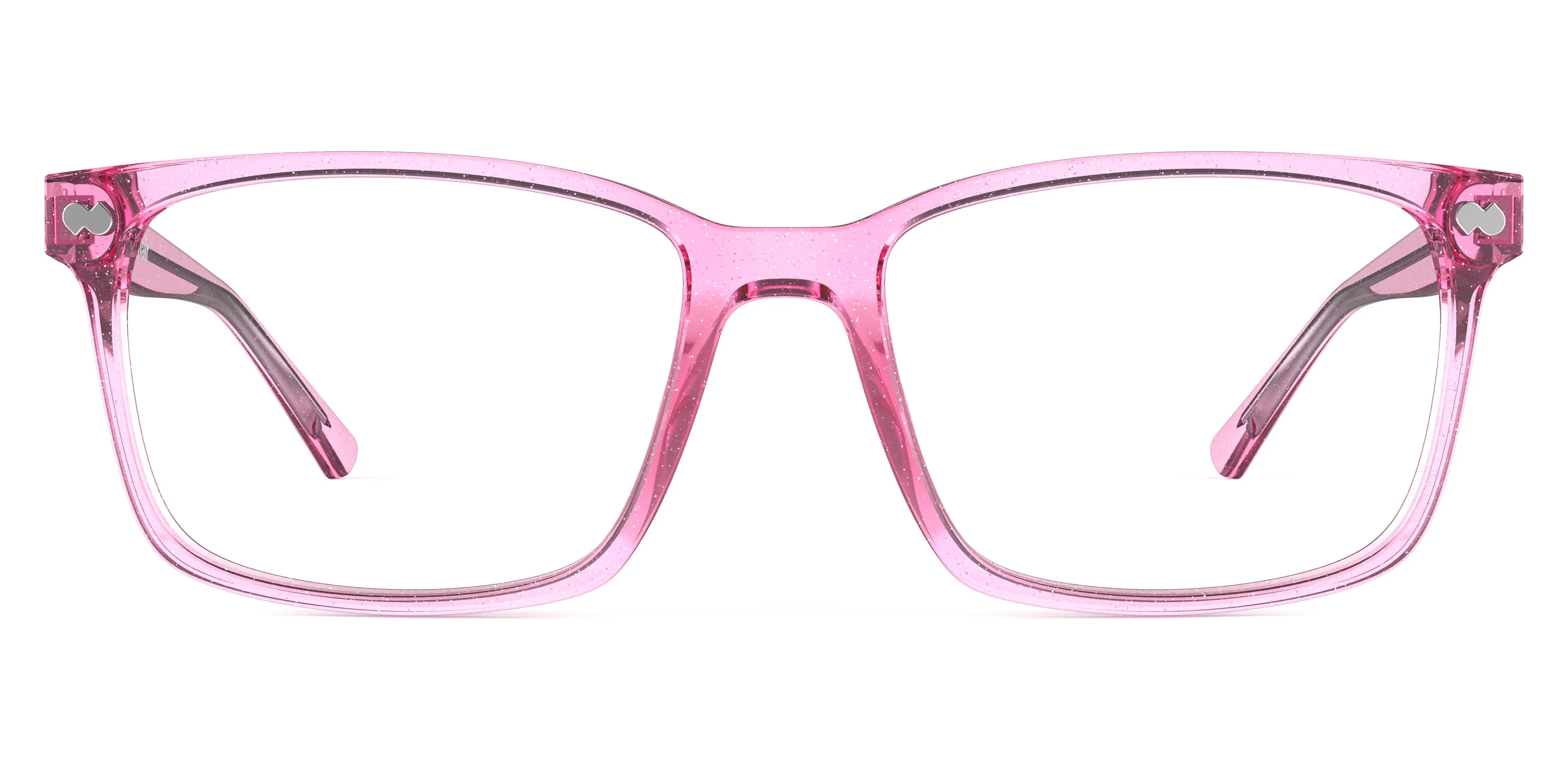 The Kirby - Pink Glitter Clear sold by Pair Eyewear
