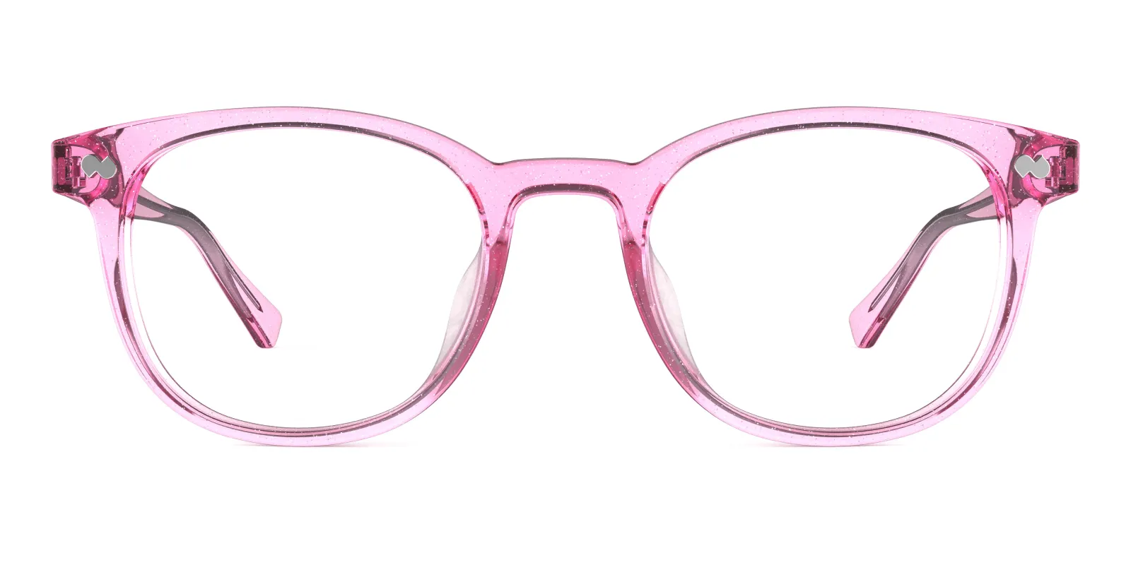 The Reese - Pink Glitter Clear made by Pair Eyewear