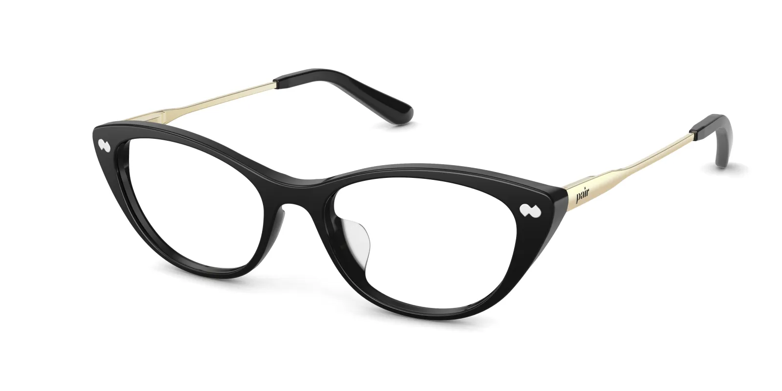 The ella - Black Acetate Gold Metal made by Pair Eyewear