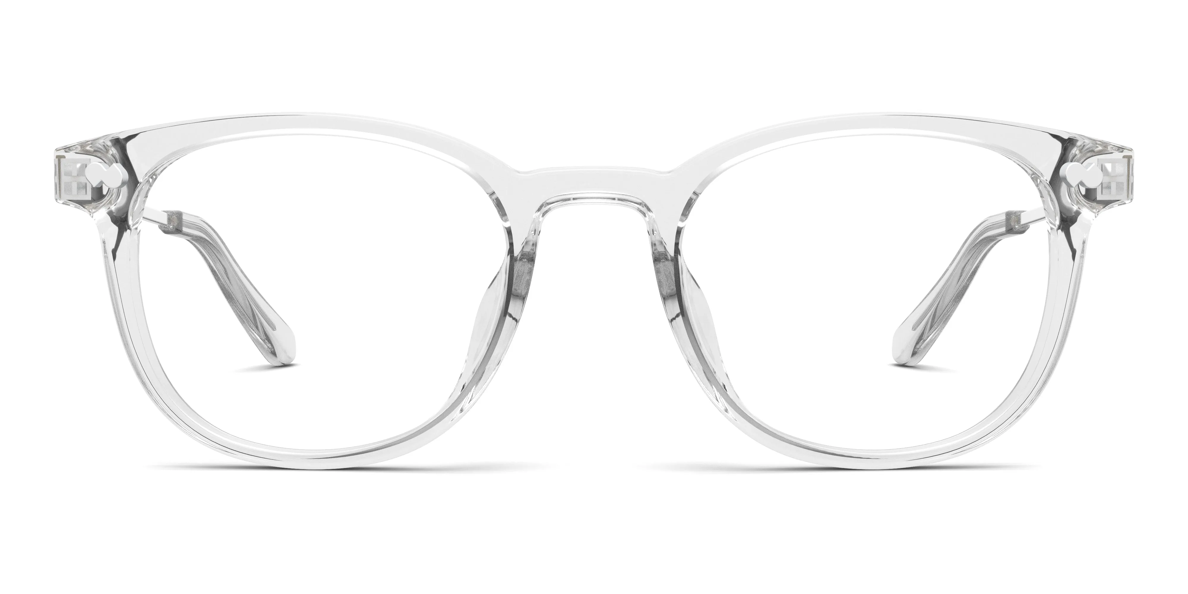 The Reese - Crystal Clear Acetate Silver Metal sold by Pair Eyewear product image thumbnail 2