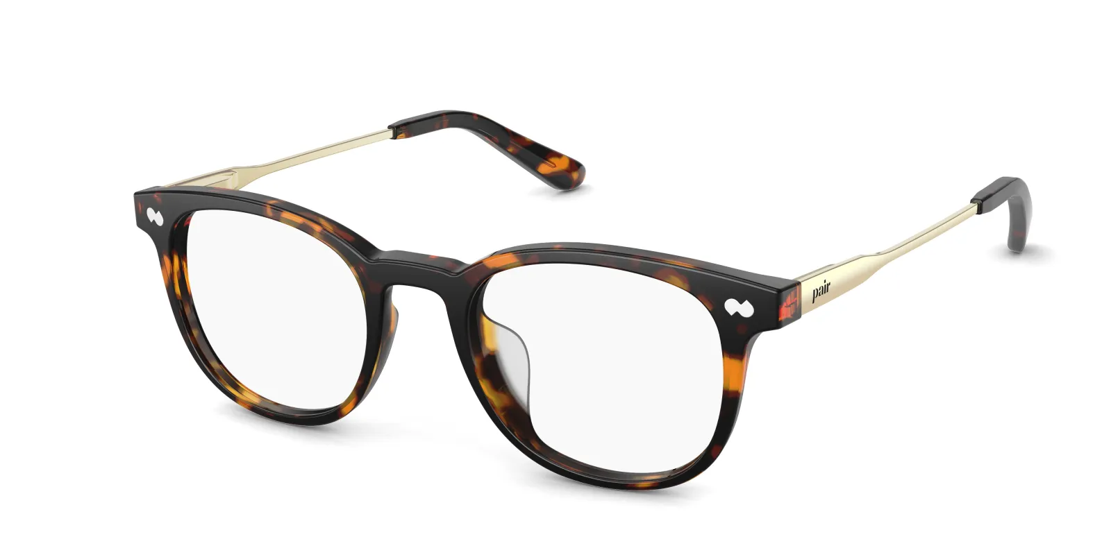 The Reese - Tortoise Acetate Gold Metal made by Pair Eyewear