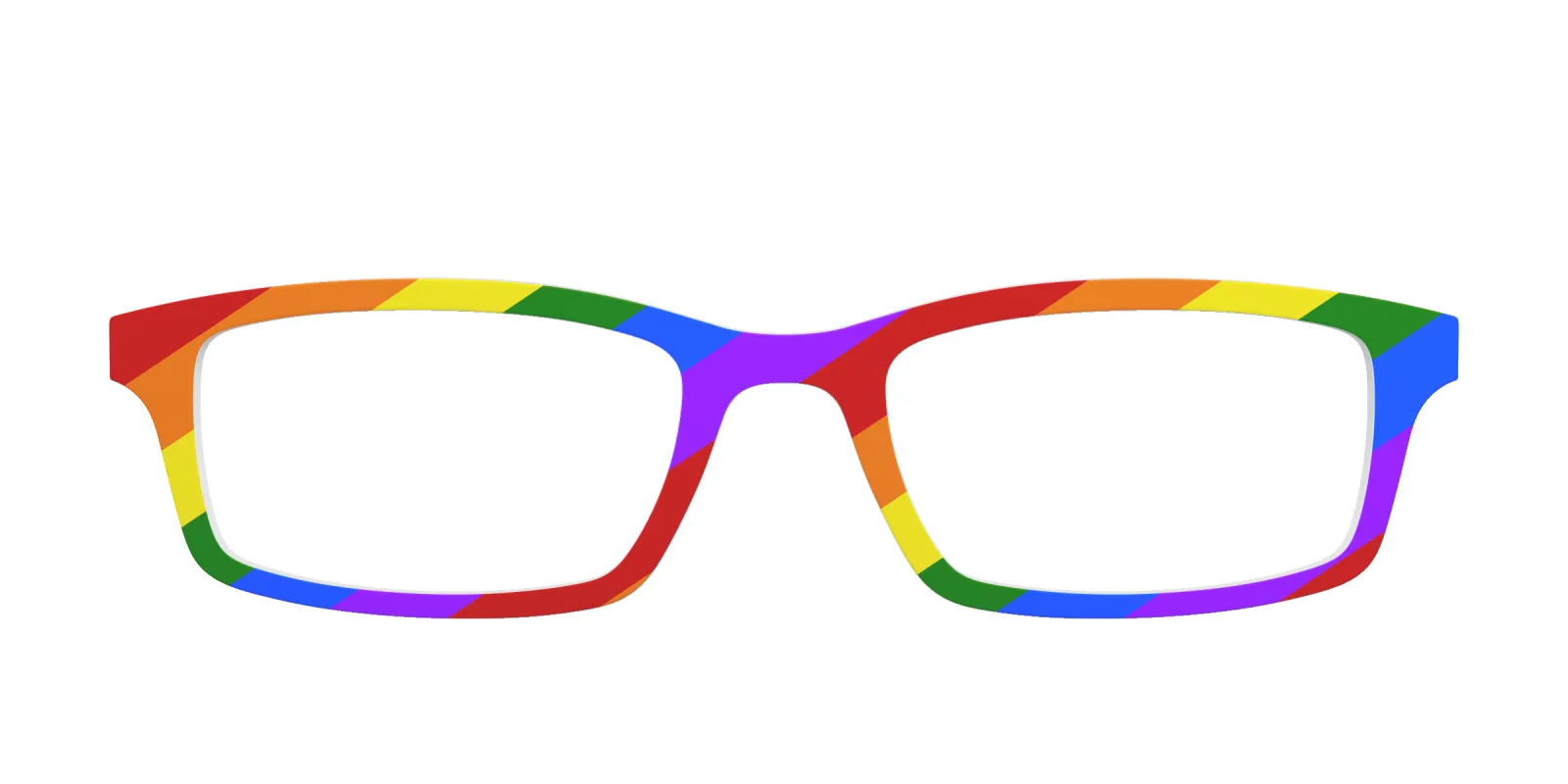 The Traditional Pride Flag made by Pair Eyewear