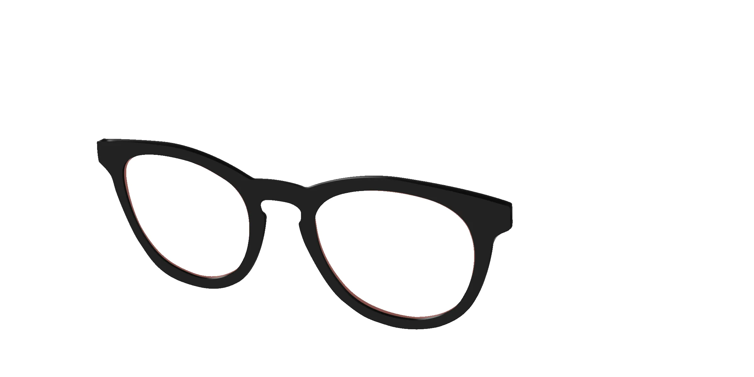 The Black With Coral Pink Lens sold by Pair Eyewear product image thumbnail 4