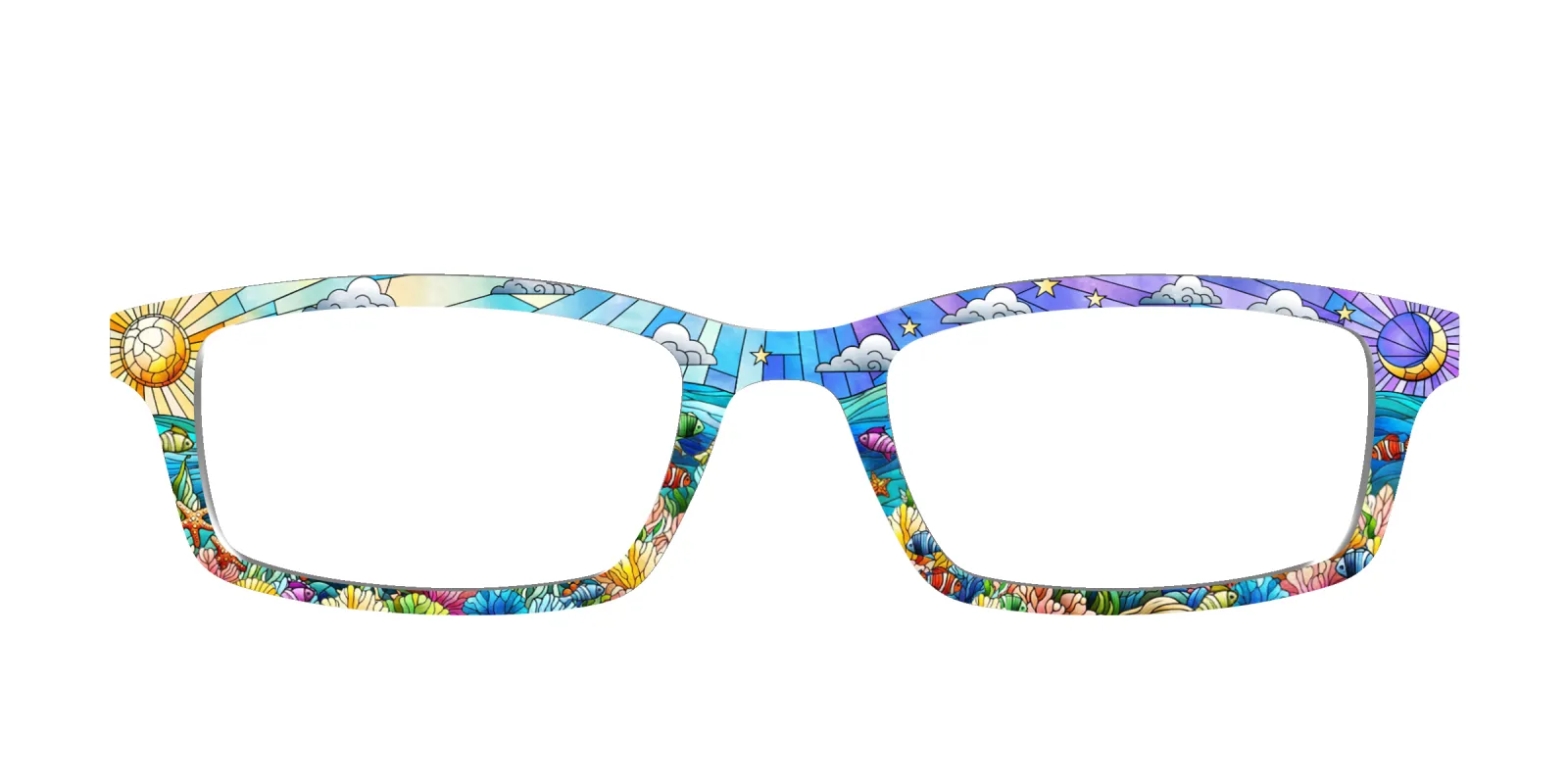The Coral Reef Stained Glass made by Pair Eyewear